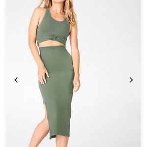 Fabletics green nwt size small crop top